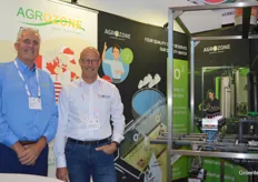 Werner van Mullekom of Agrozone in white with his colleague from Canada, John Oosterveld.